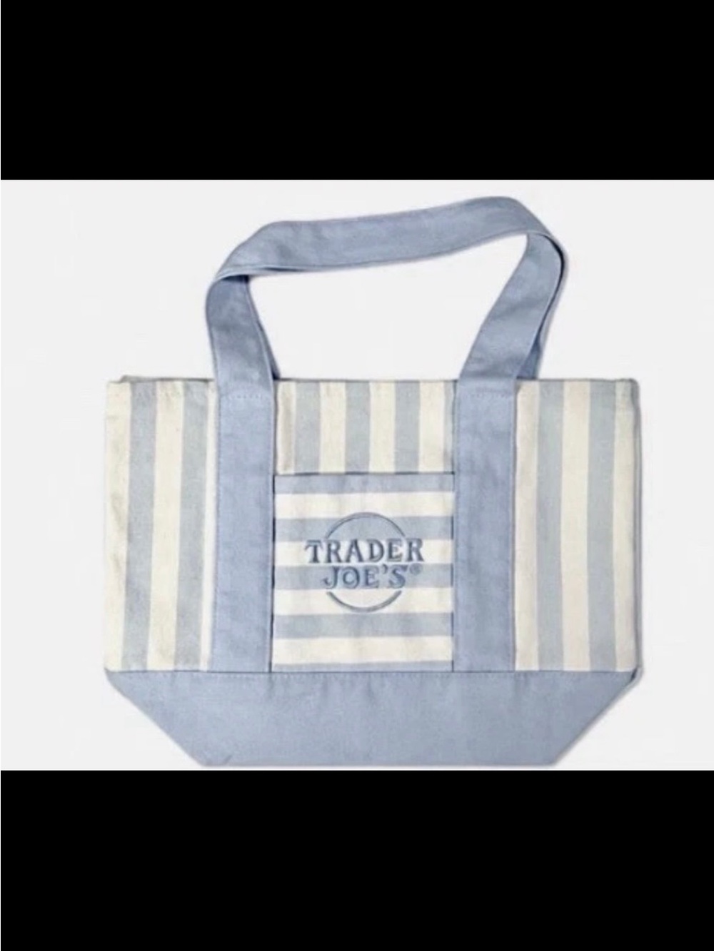 Trader Joe's Pastel Stripe Mini Canvas Tote Bag, Set of 4. - Picture 3 of 6